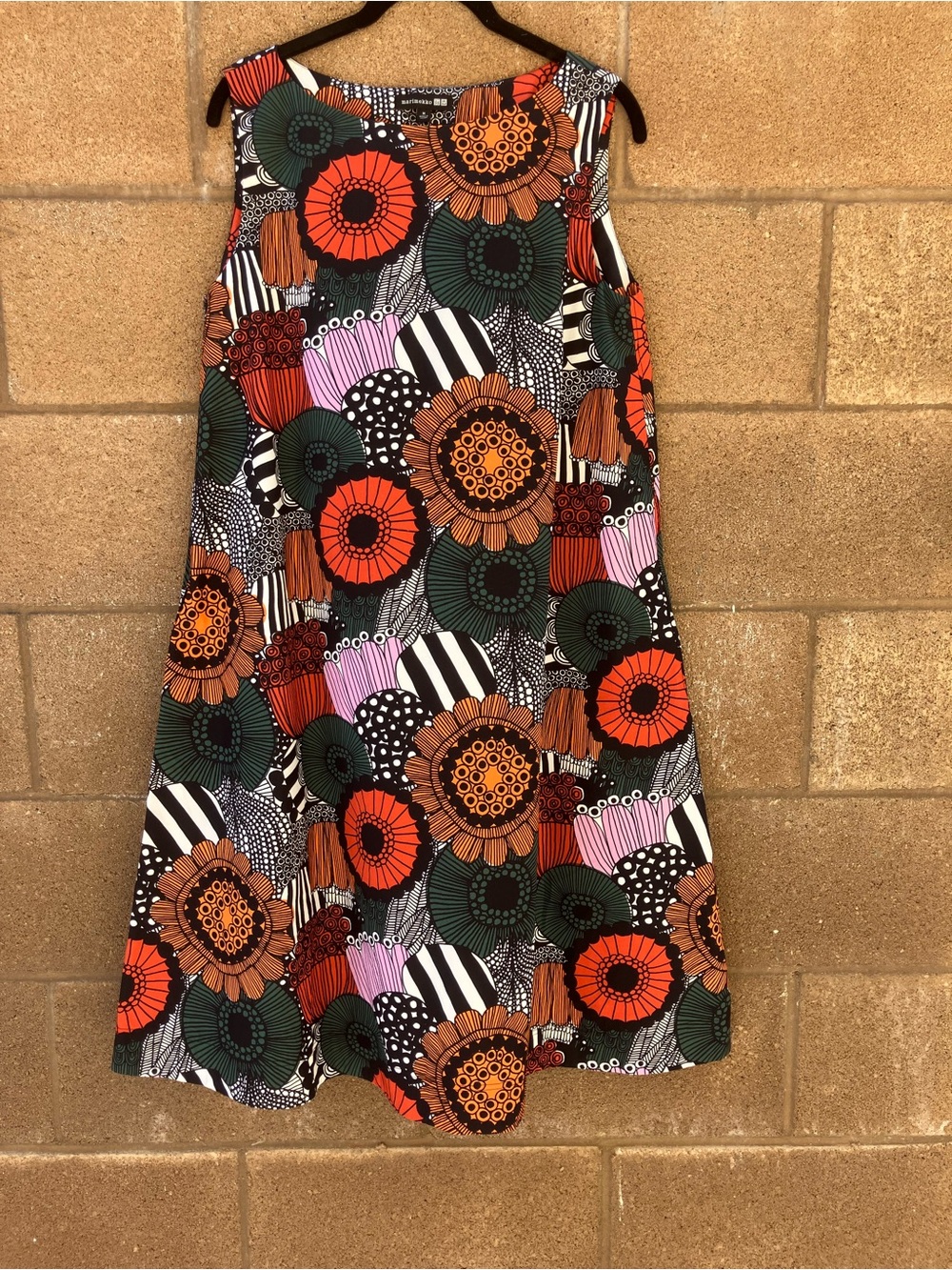 Uniqlo x Marimekko Graphic A-Line Midi Sleeveless Dress